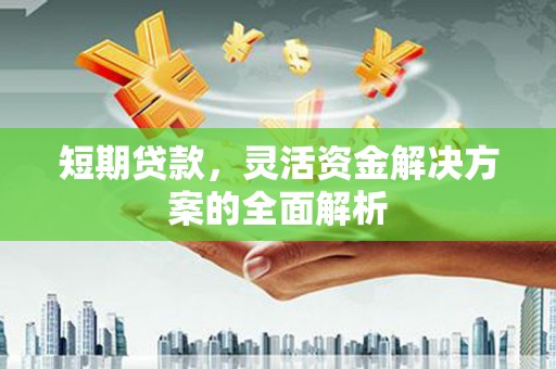 韶关短期贷款，灵活资金解决方案的全面解析
