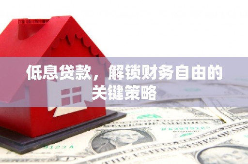 高平低息贷款，解锁财务自由的关键策略