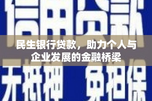 马山民生银行贷款，助力个人与企业发展的金融桥梁