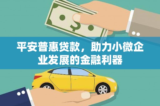 石门平安普惠贷款，助力小微企业发展的金融利器