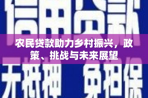 开阳农民贷款助力乡村振兴，政策、挑战与未来展望