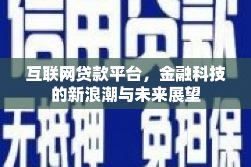 随县互联网贷款平台，金融科技的新浪潮与未来展望