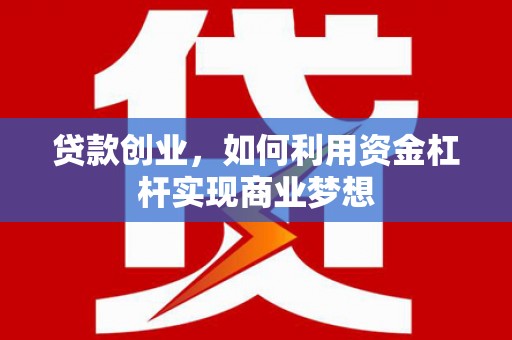 民雄贷款创业，如何利用资金杠杆实现商业梦想