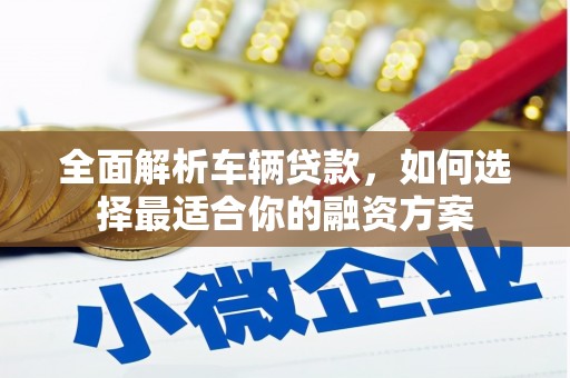 屏南全面解析车辆贷款，如何选择最适合你的融资方案