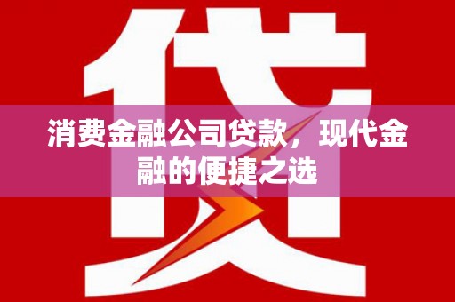 钢城消费金融公司贷款，现代金融的便捷之选